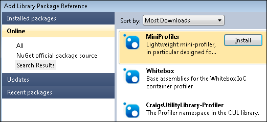 Add reference to MiniProfiler