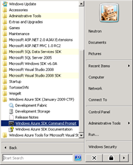 Windows Azure SDK command prompt
