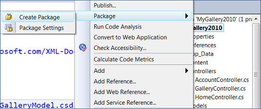 Visual Studio: Create package