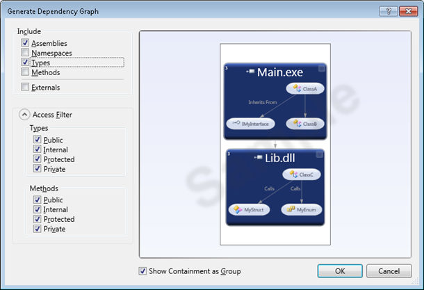 Visual Studio 2010: Custom dependency graph