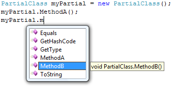 Partial class methods