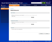 Windows Azure: Deployment form