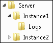 Log folders of server instances