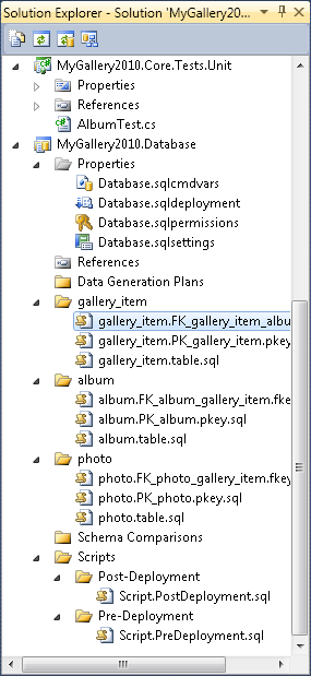 Visual Studio 2010 database project