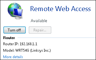 Remote access on WHS works
