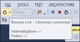 Visual Studio 2013: Browser Link info popup
