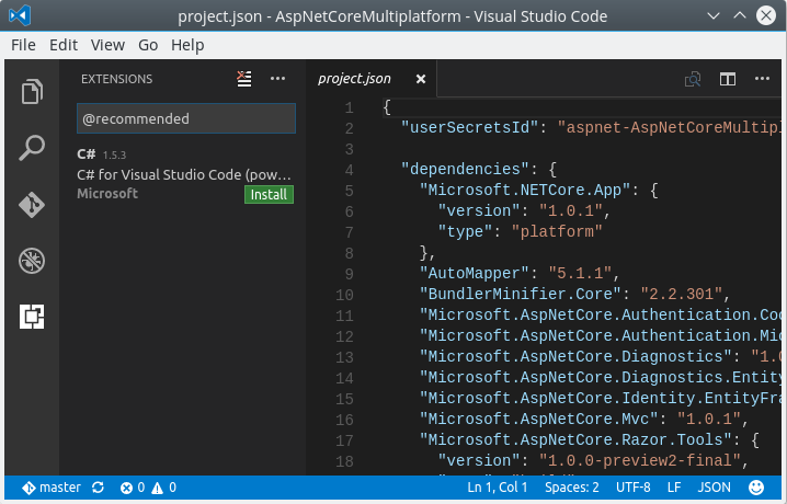 visual studio code - New C# project with vscode and I have