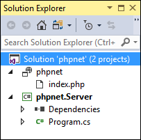 Peachpie solution in Visual Studio