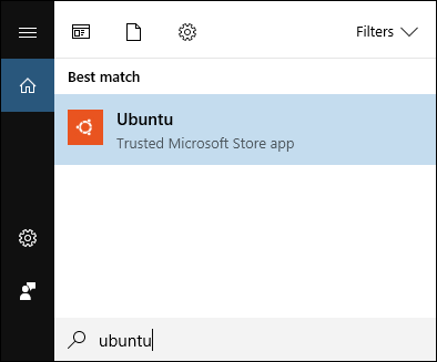 Search for Ubuntu on Windows