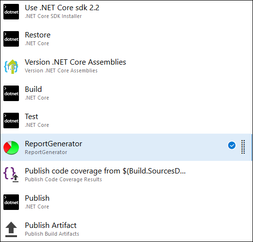 Azure DevOps: ReportGenerator task