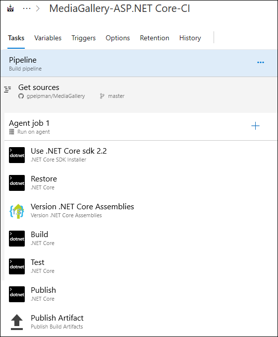 Version .NET Core Assemblies build task