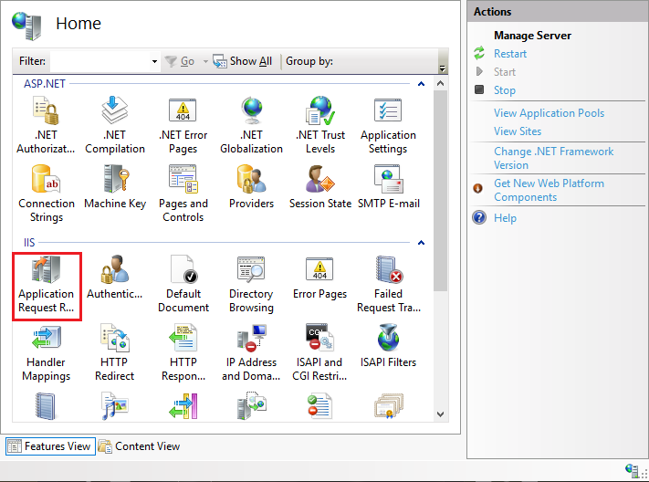 IIS ARR settings