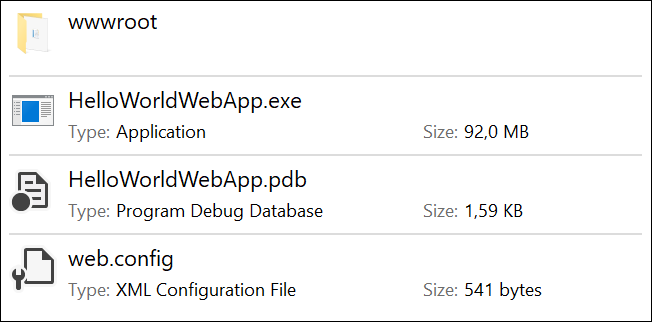 Self-contained web application is ready for deployment