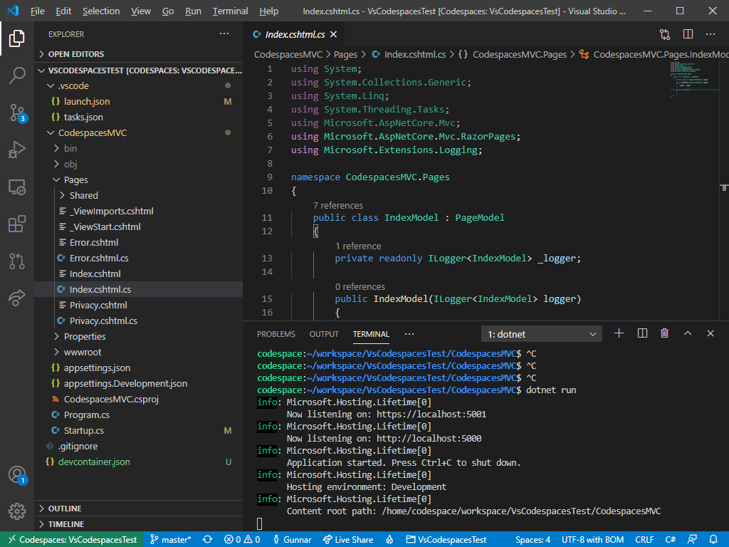 Как открыть терминал в visual studio code